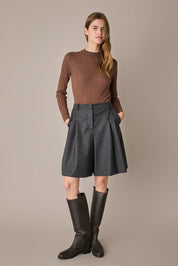 Maglia traforata in lana Merino extrafine