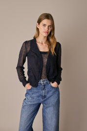 Set cardigan e top in alpaca e mohair