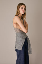 Set cardigan e top in alpaca e mohair
