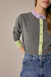 Cardigan colour block