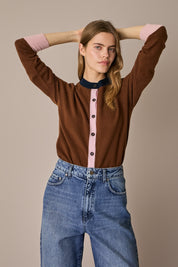 Cardigan colour block