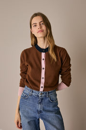 Cardigan colour block