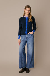 Cardigan colour block