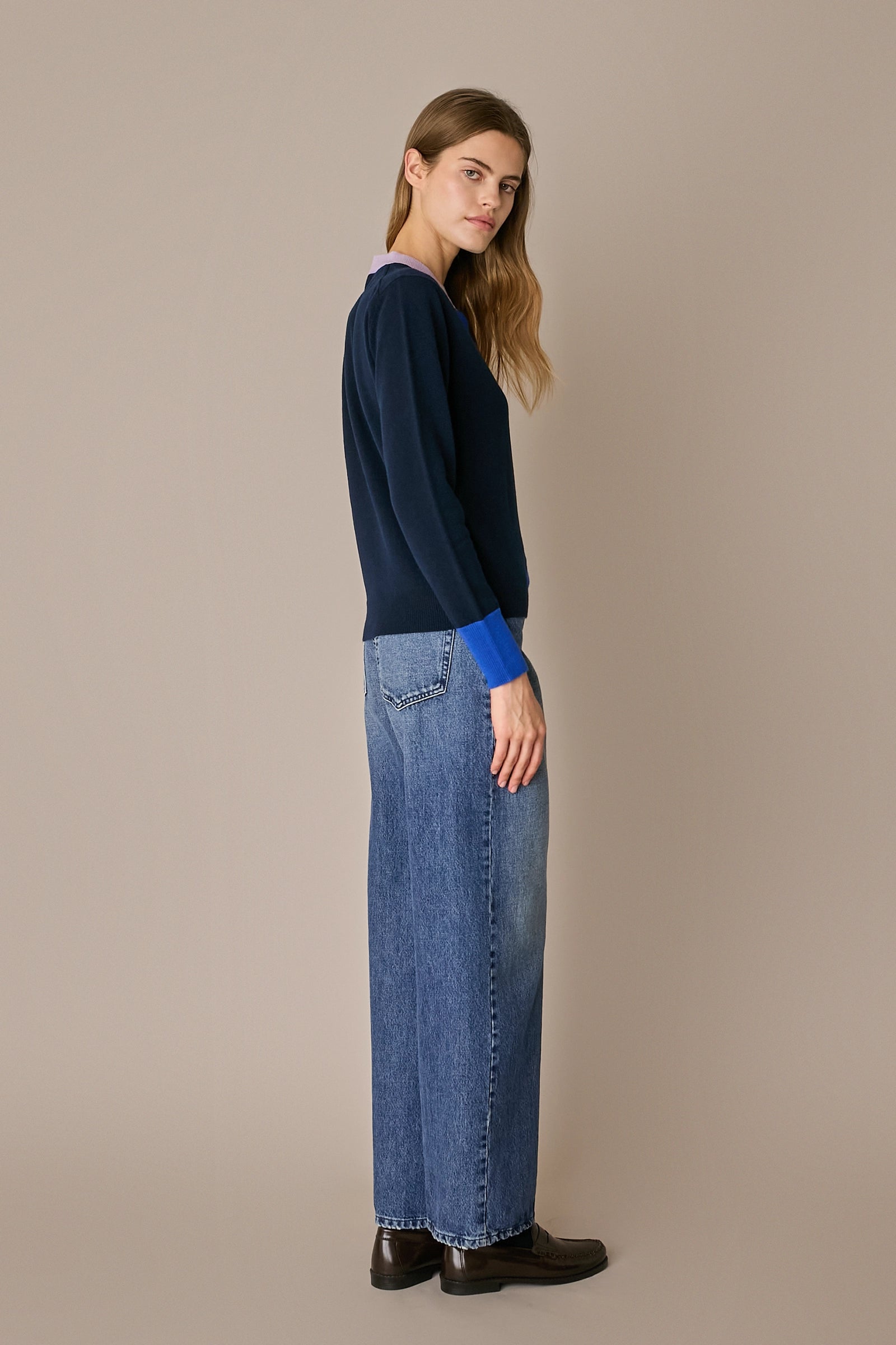Cardigan colour block